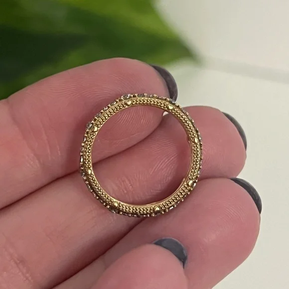 Retired Pandora Gold Crown Ring 👑 Size 5 - Picture 10 of 14